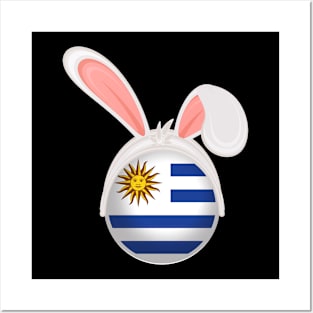 happy easter Uruguay bunny ears flag cute designs Posters and Art